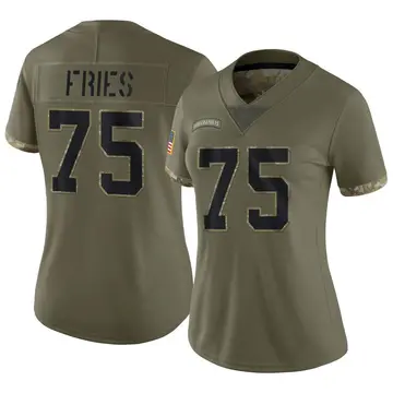 Nike Will Fries Women's Limited Indianapolis Colts Olive 2022 Salute To Service Jersey