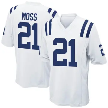 Nike Zack Moss Men's Game Indianapolis Colts White Jersey