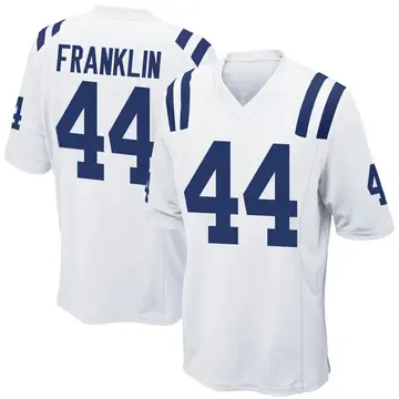 Nike Zaire Franklin Men's Game Indianapolis Colts White Jersey
